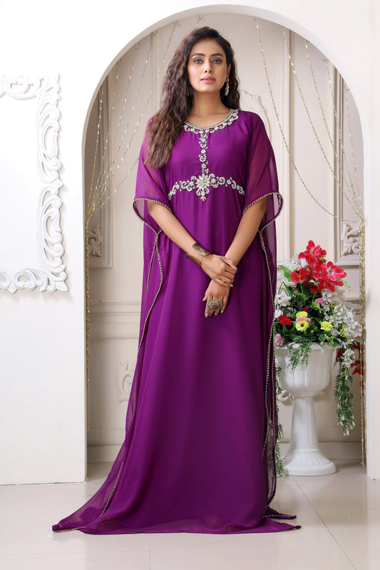 Purple Arabic Designer Kaftan