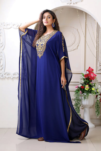 Dark Blue Kaftan For Women Dress