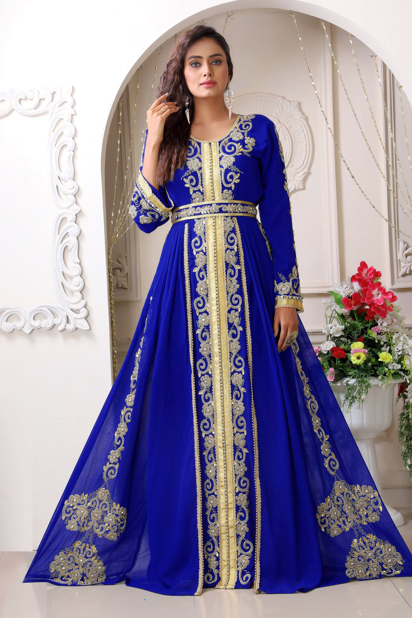 Blue Wedding Designer Kaftan