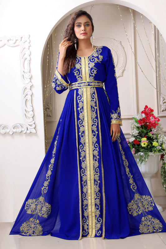 Blue Wedding Designer Kaftan