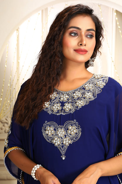 Dark Blue Moroccan Kaftan