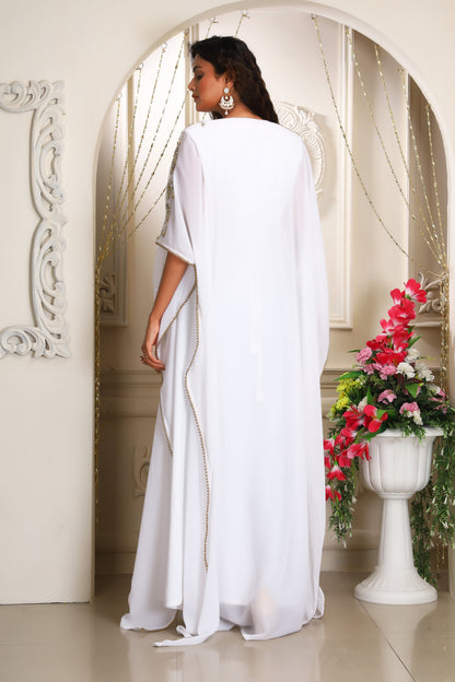 White and Gold Dubai Kaftan