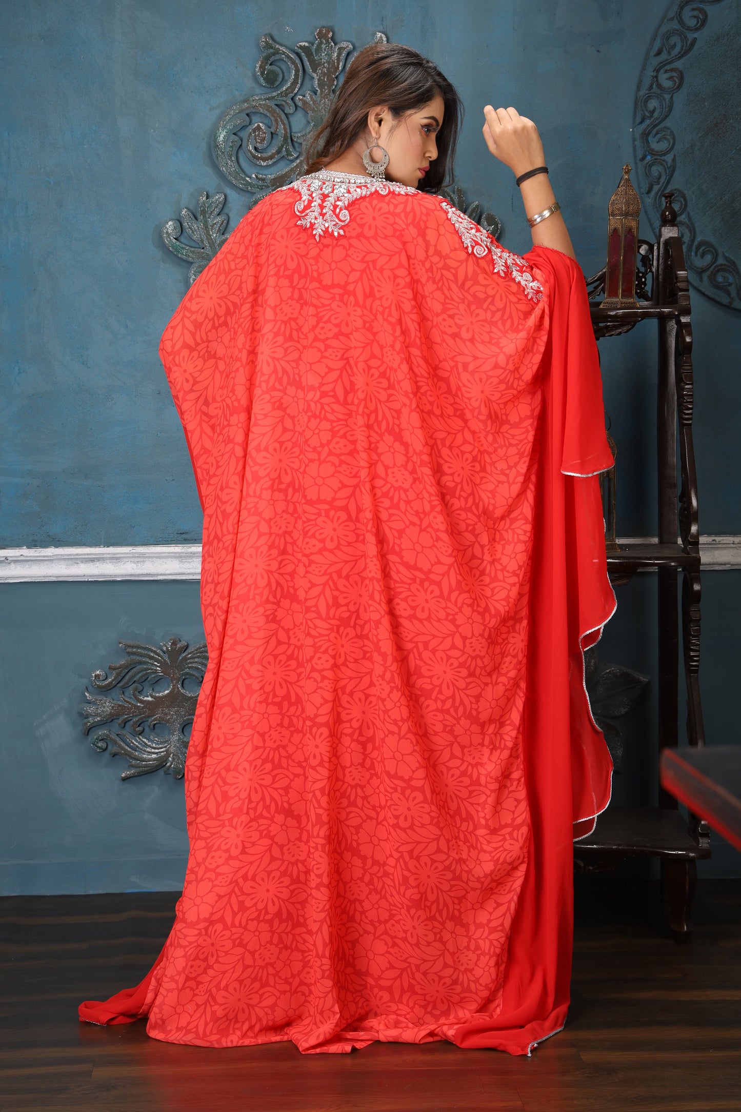 Red Designer Wedding Outfits Kaftan