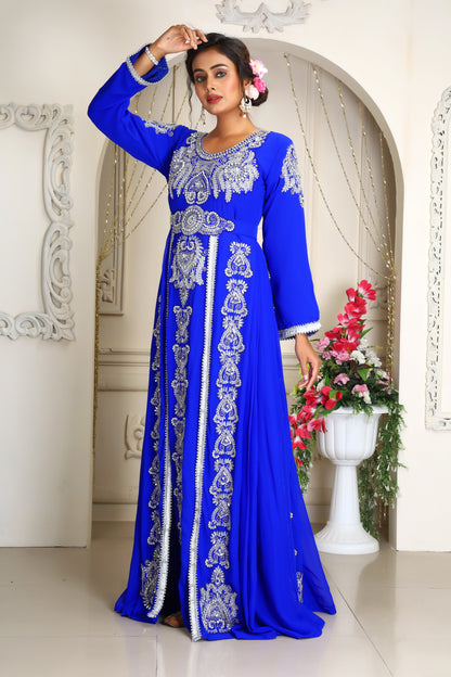Royal Blue Wedding Moroccan Caftan