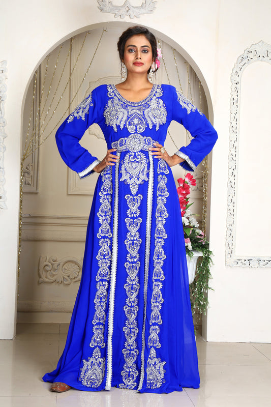 Royal Blue Designer Islamic Kaftan