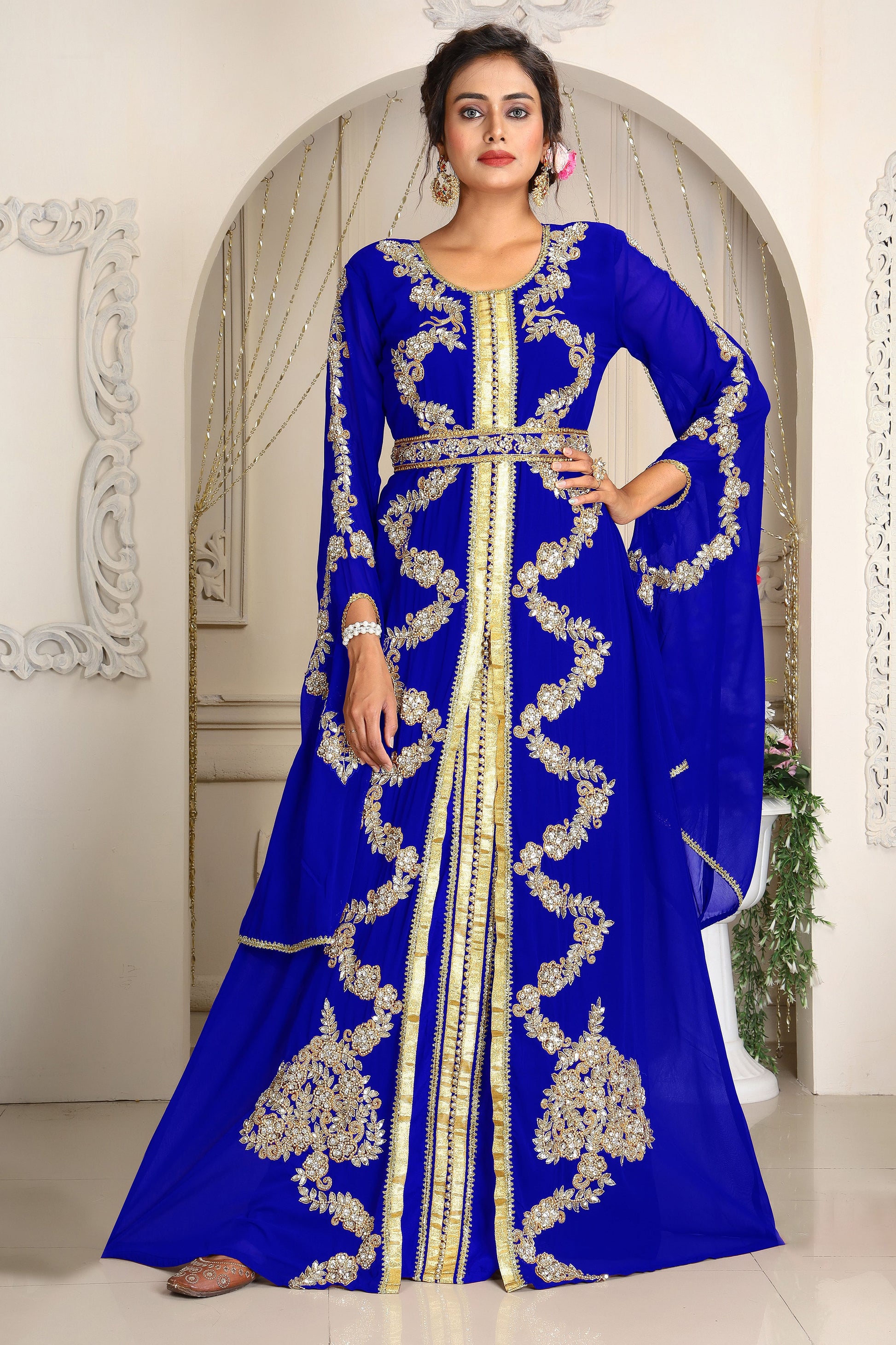 Blue Designer Kaftan