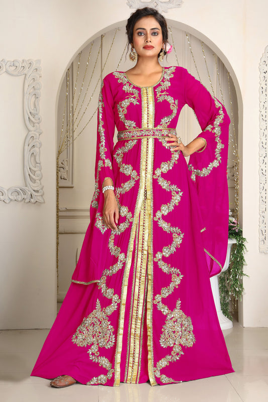 Pink Designer Kaftan