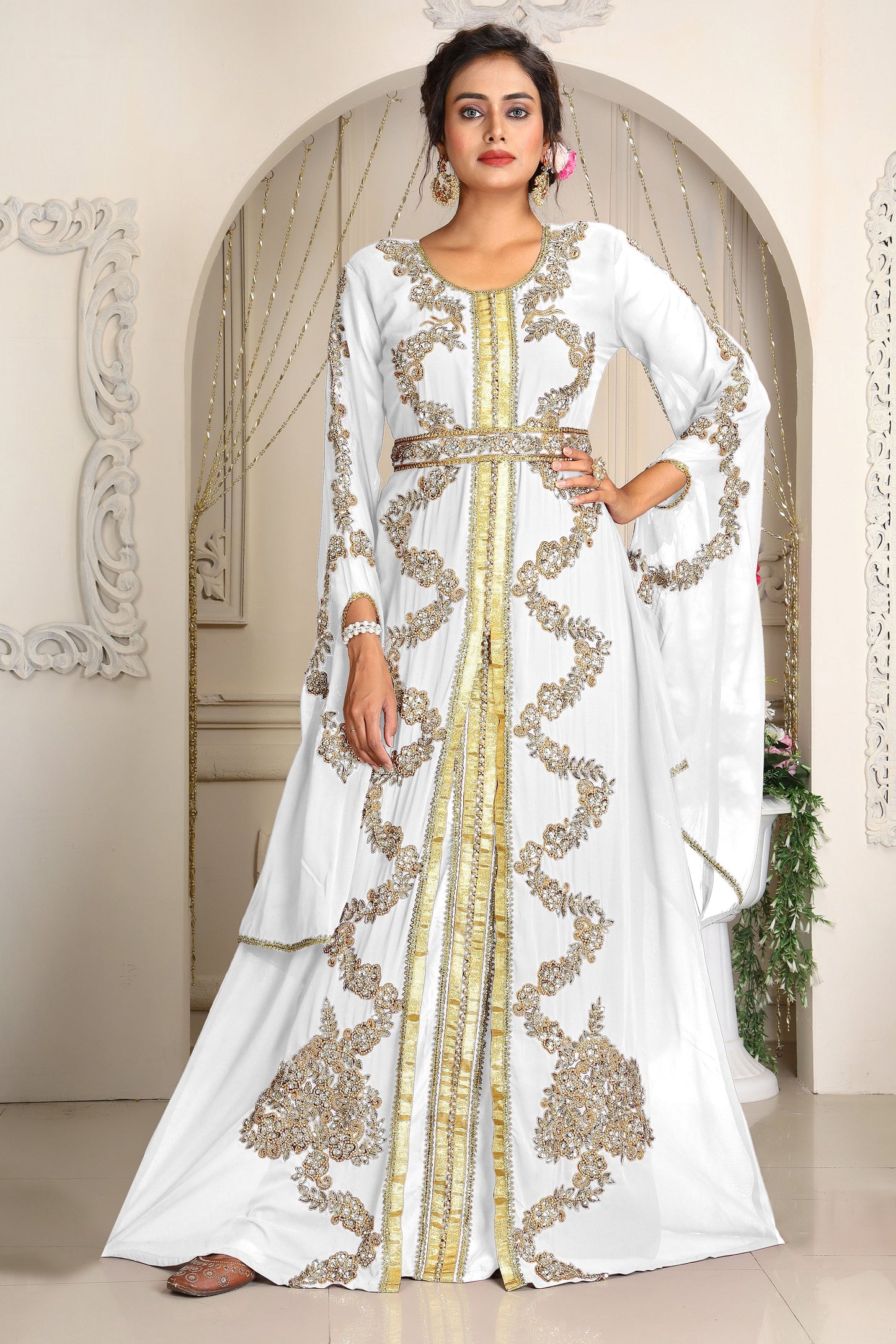 White Designer Kaftan