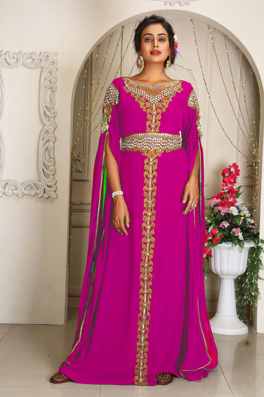 Pink Designer Kaftan