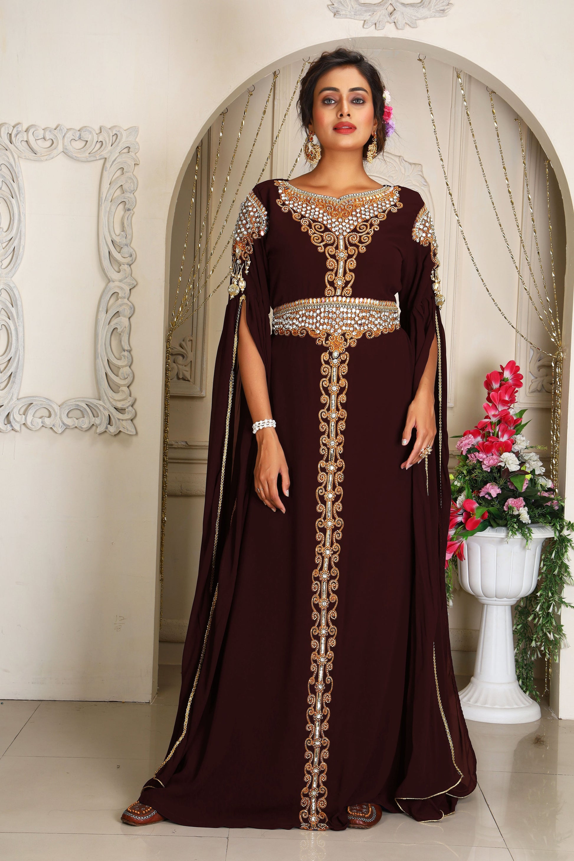 Brown Designer Kaftan