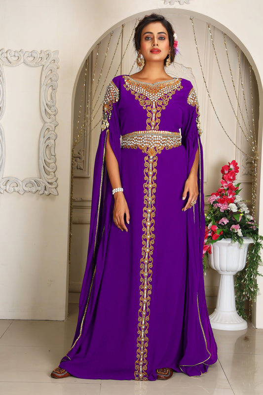 Purple Designer Kaftan