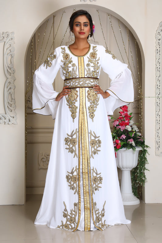 White Designer Islamic Kaftan