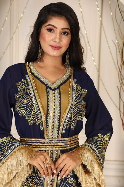 Islamic Embroidery Party Wear Kaftan