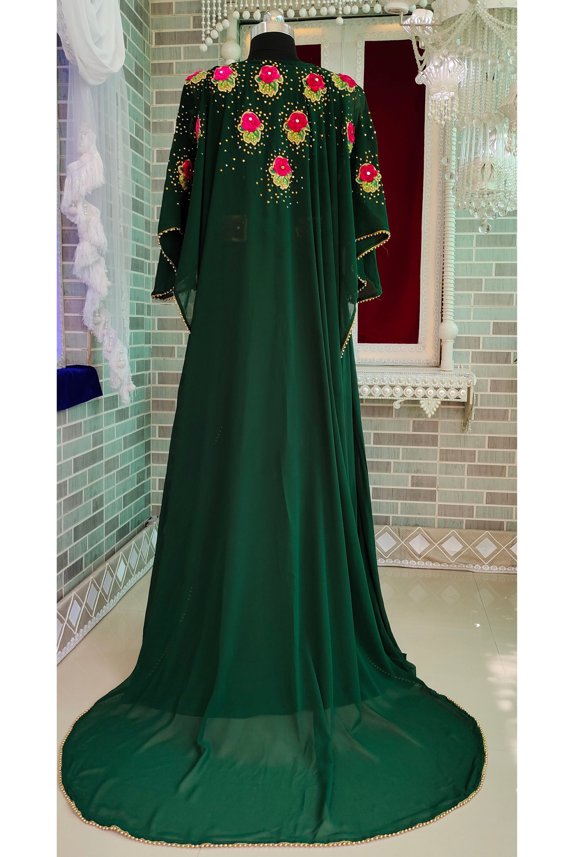 Islamic Embroidery Party Wear Wedding Kaftan