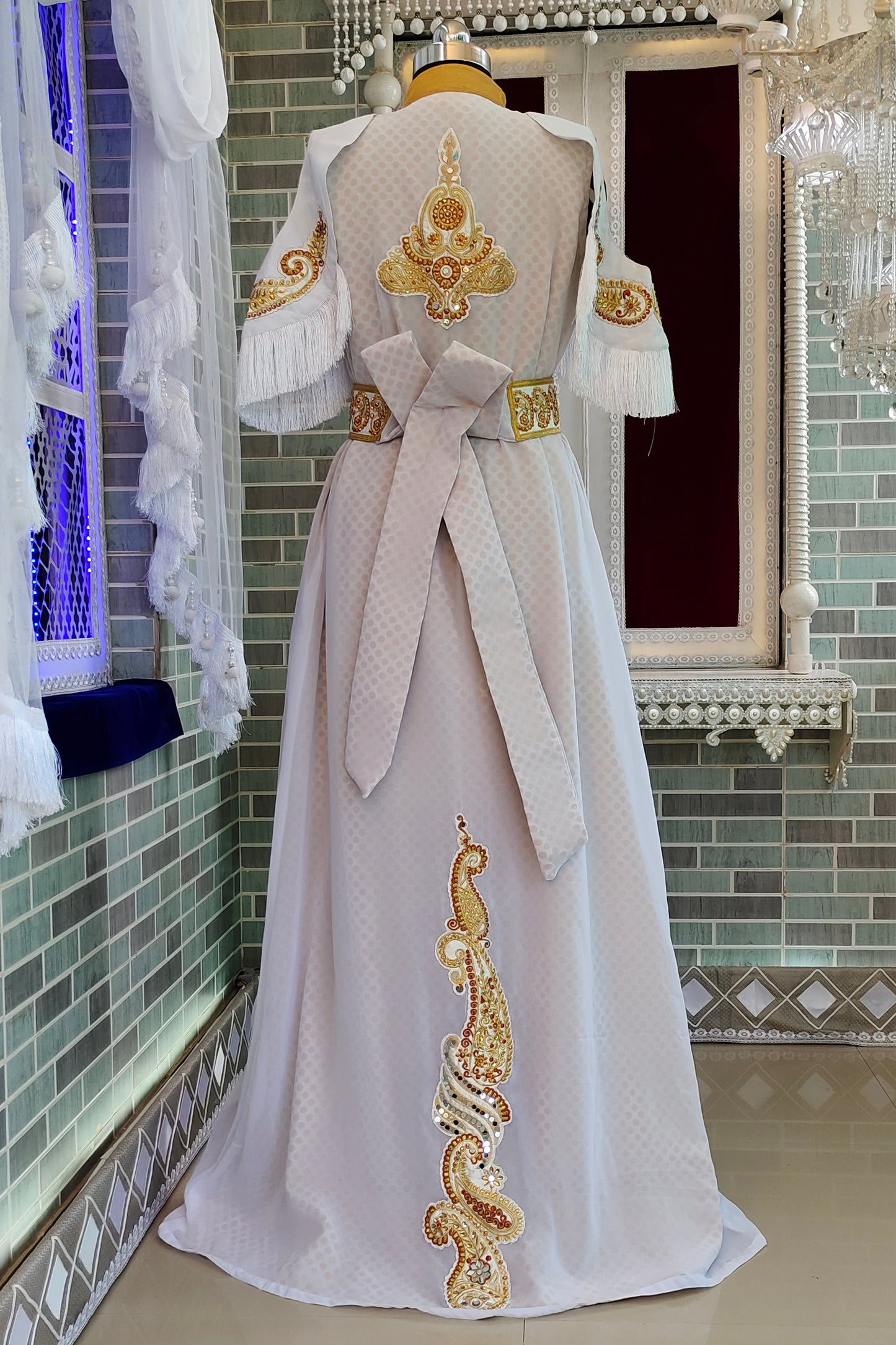 Islamic Embroidery Party Wear Wedding Kaftan