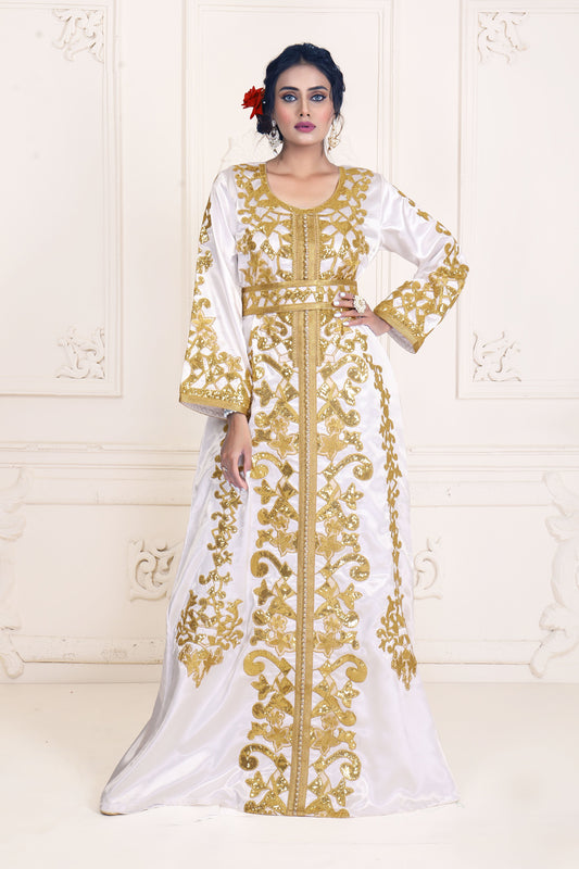 White and Gold Moroccan Clothes
