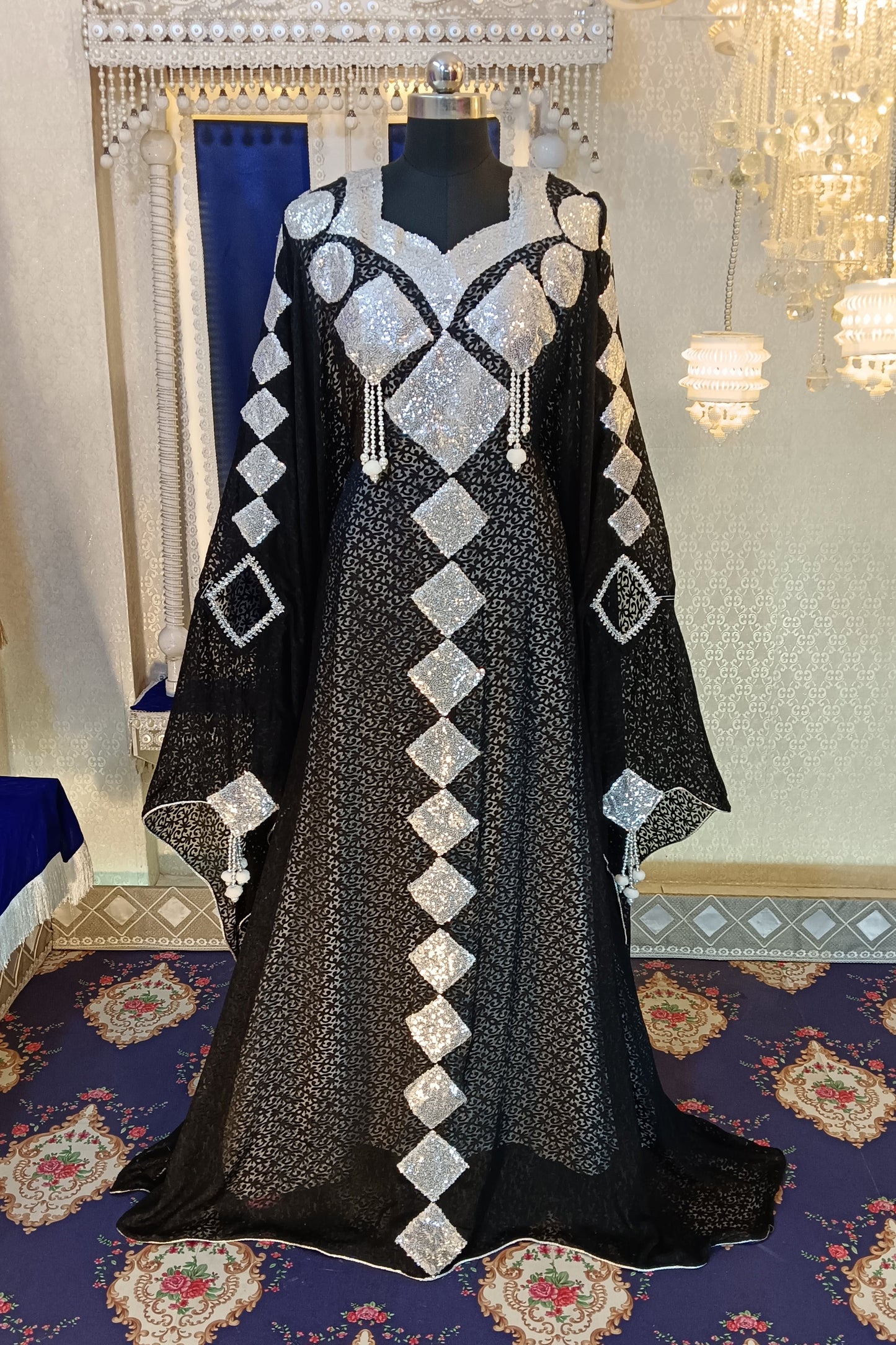 Black and White Designer Kaftan