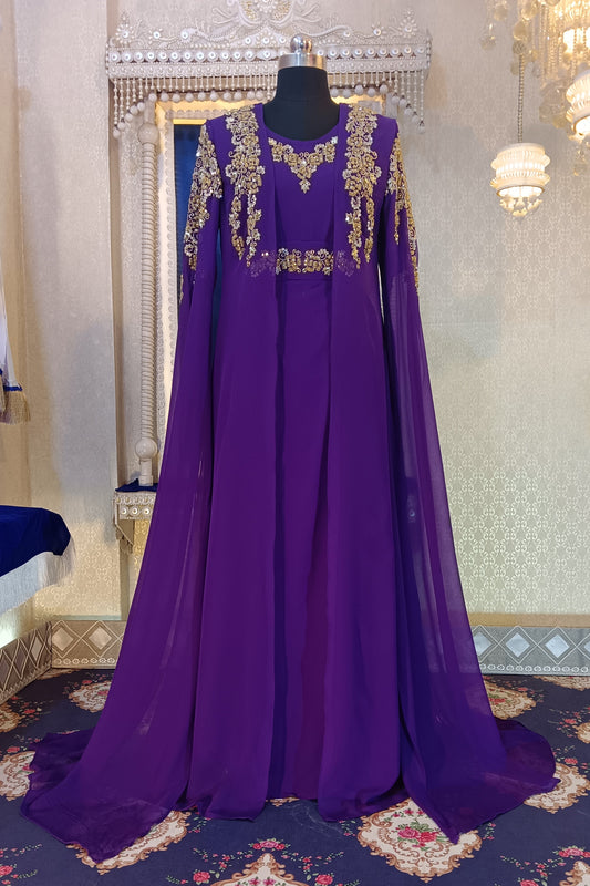 Purple Islamic Wedding Caftan