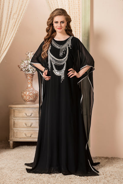 Black Color Designer Kaftan