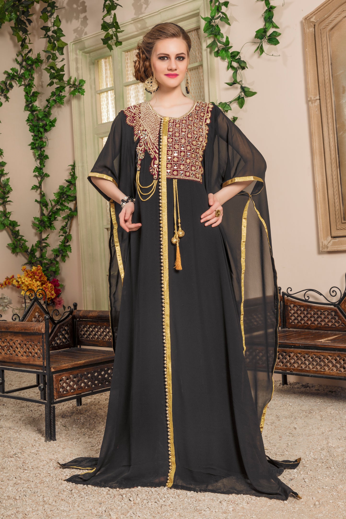 Women Black African Kaftan