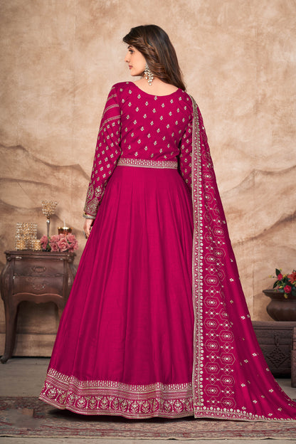 Pink Designer Anarkali Suit