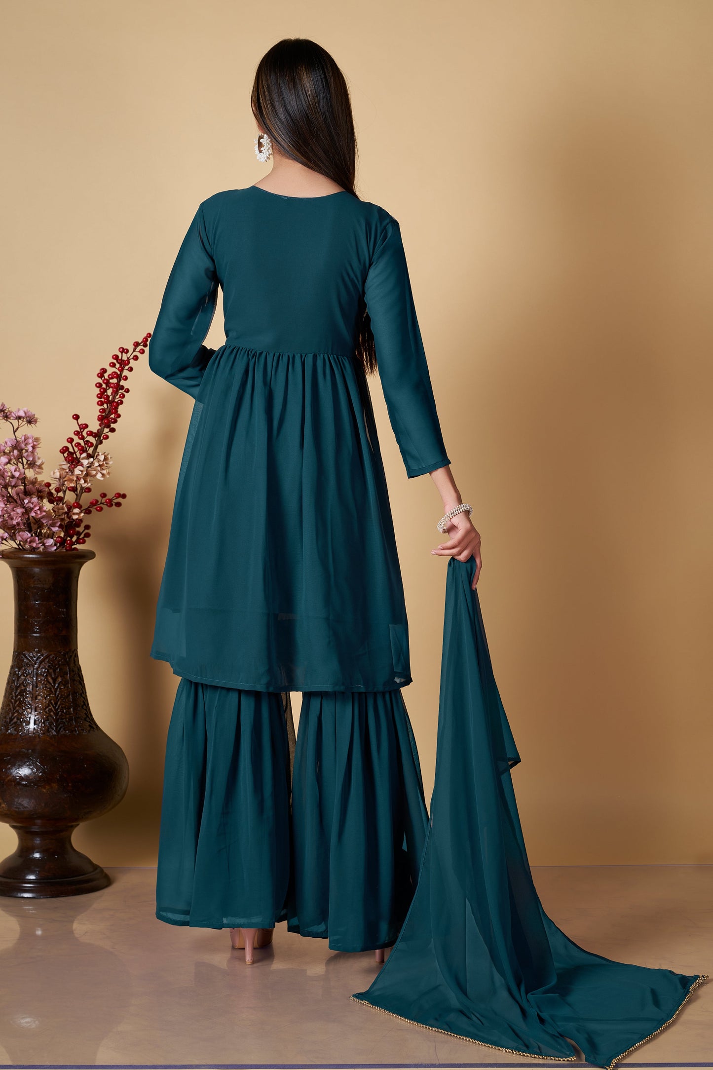 Rama Party Wear Sharara Suit