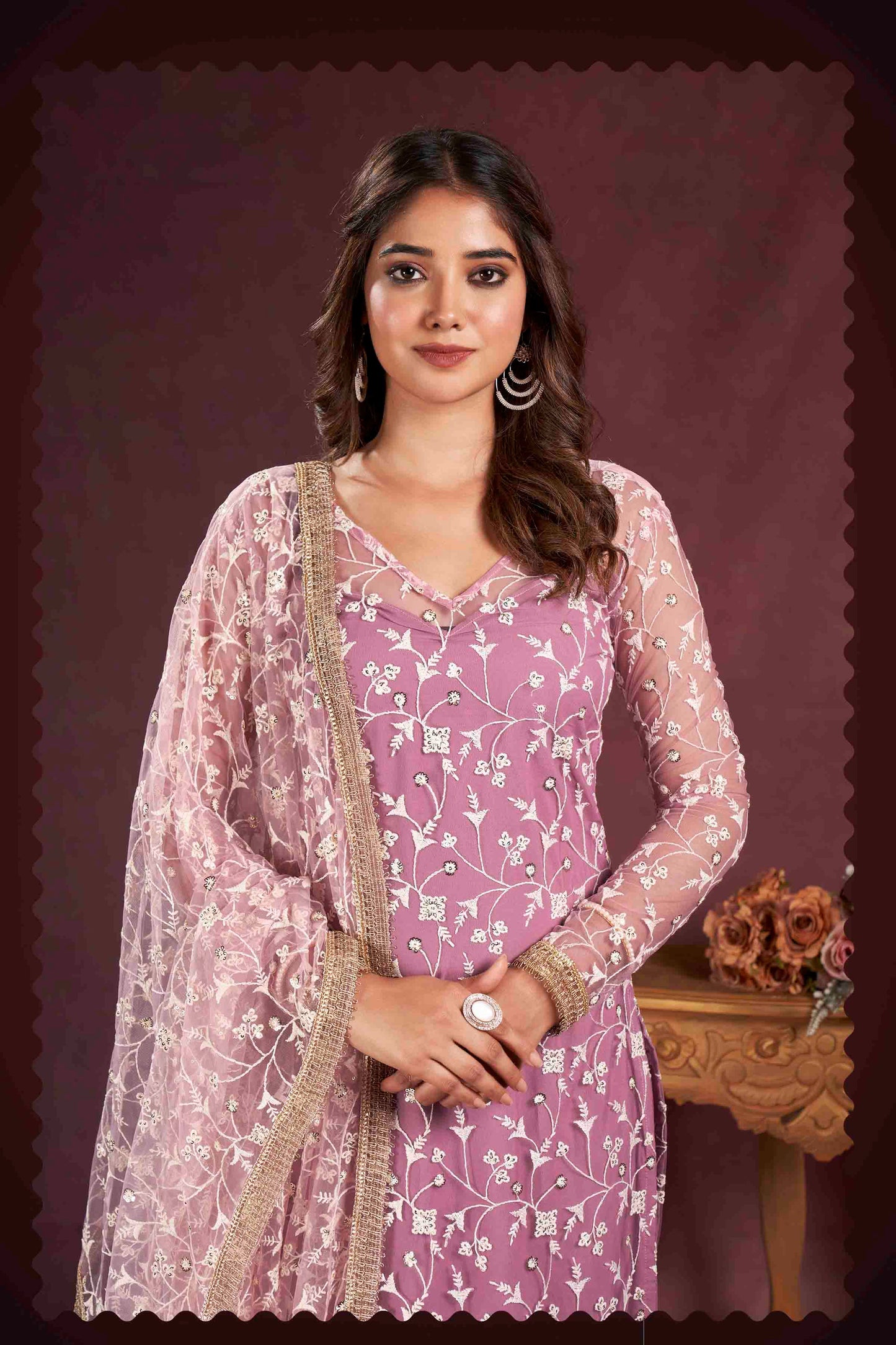 Pink Georgette Designer Salwar Suit