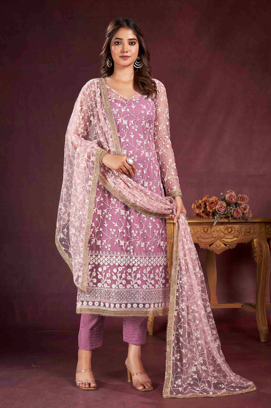 Pink Georgette Designer Salwar Suit