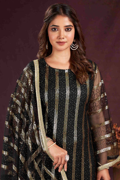 Black Georgette Designer Salwar Suit