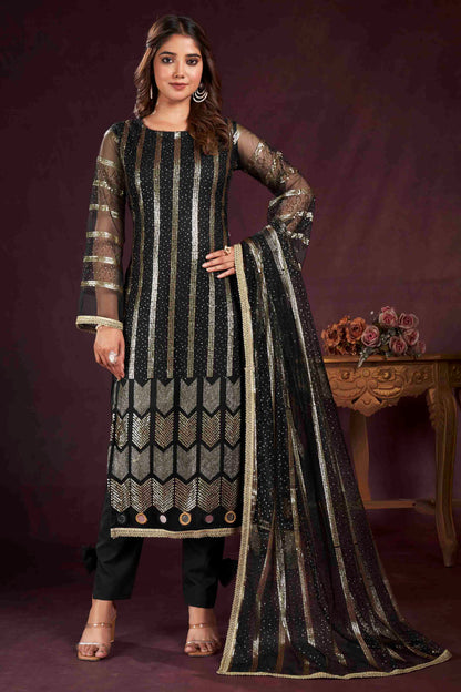 Black Georgette Designer Salwar Suit