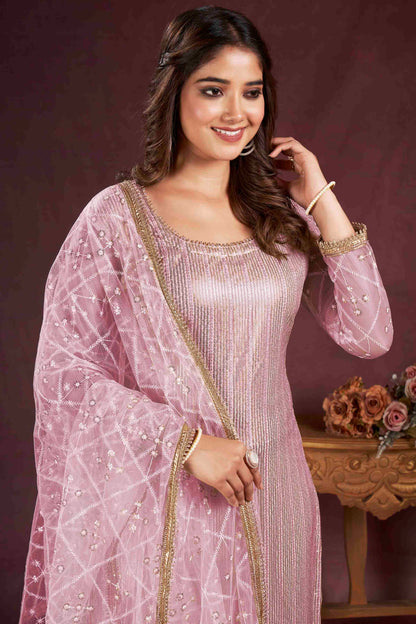 Pink Georgette Designer Salwar Suit