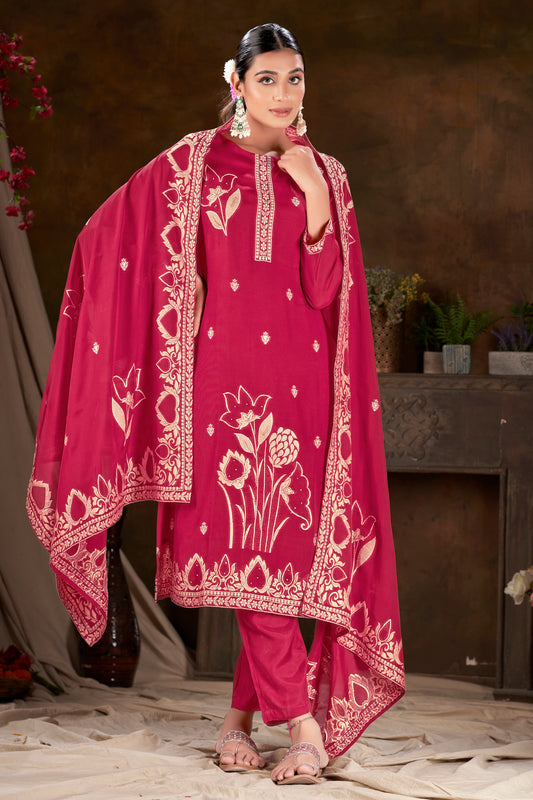 Pink Partywear Salwar Suit