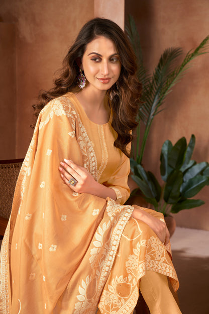 Yellow Partywear Salwar Suit