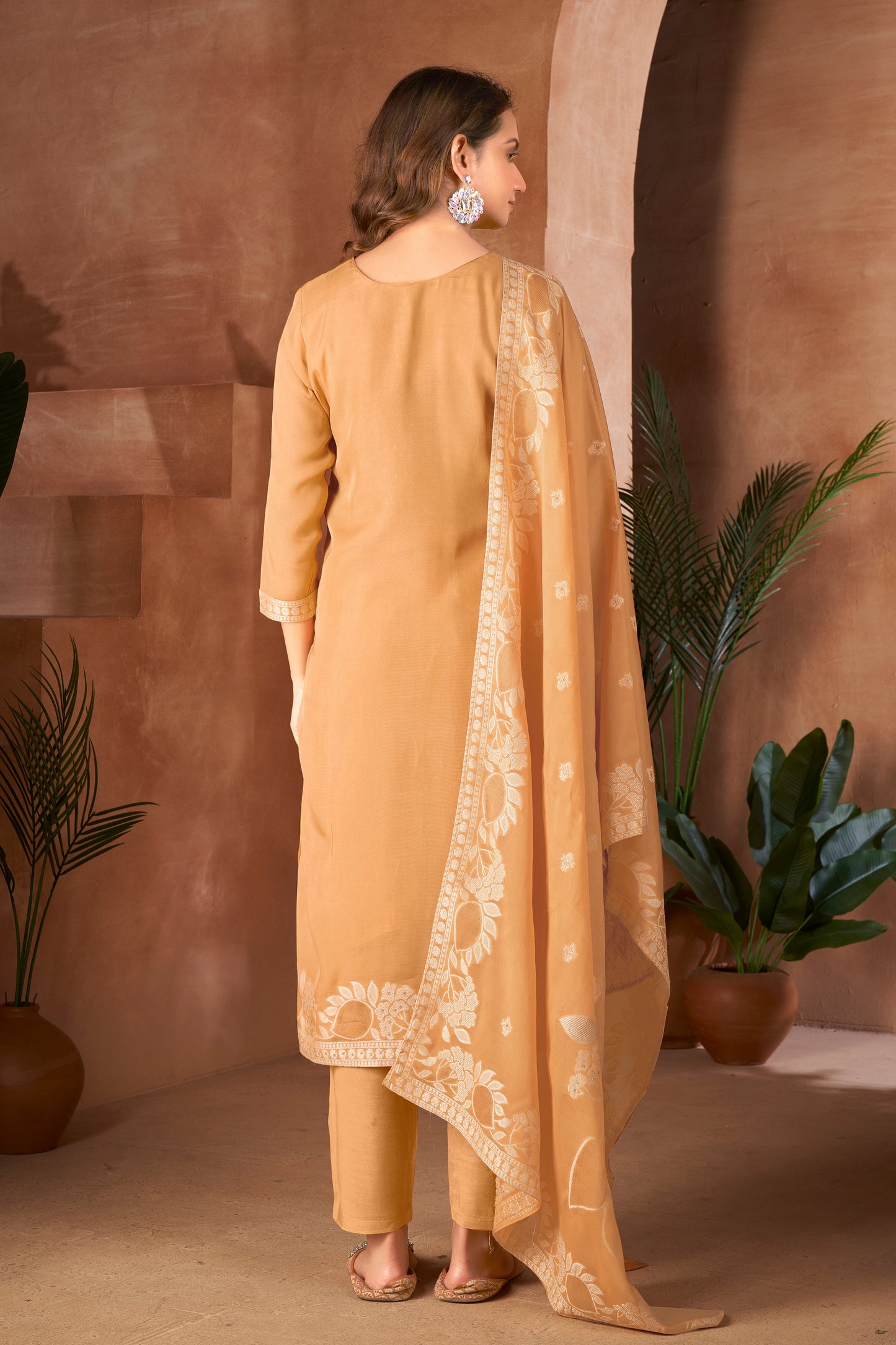 Yellow Partywear Salwar Suit