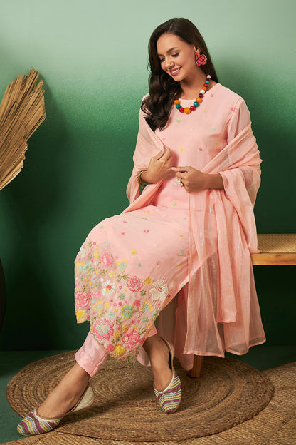 Peach Georgette Salwar Kameez