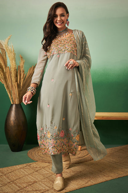 Light Green Georgette Salwar Kameez