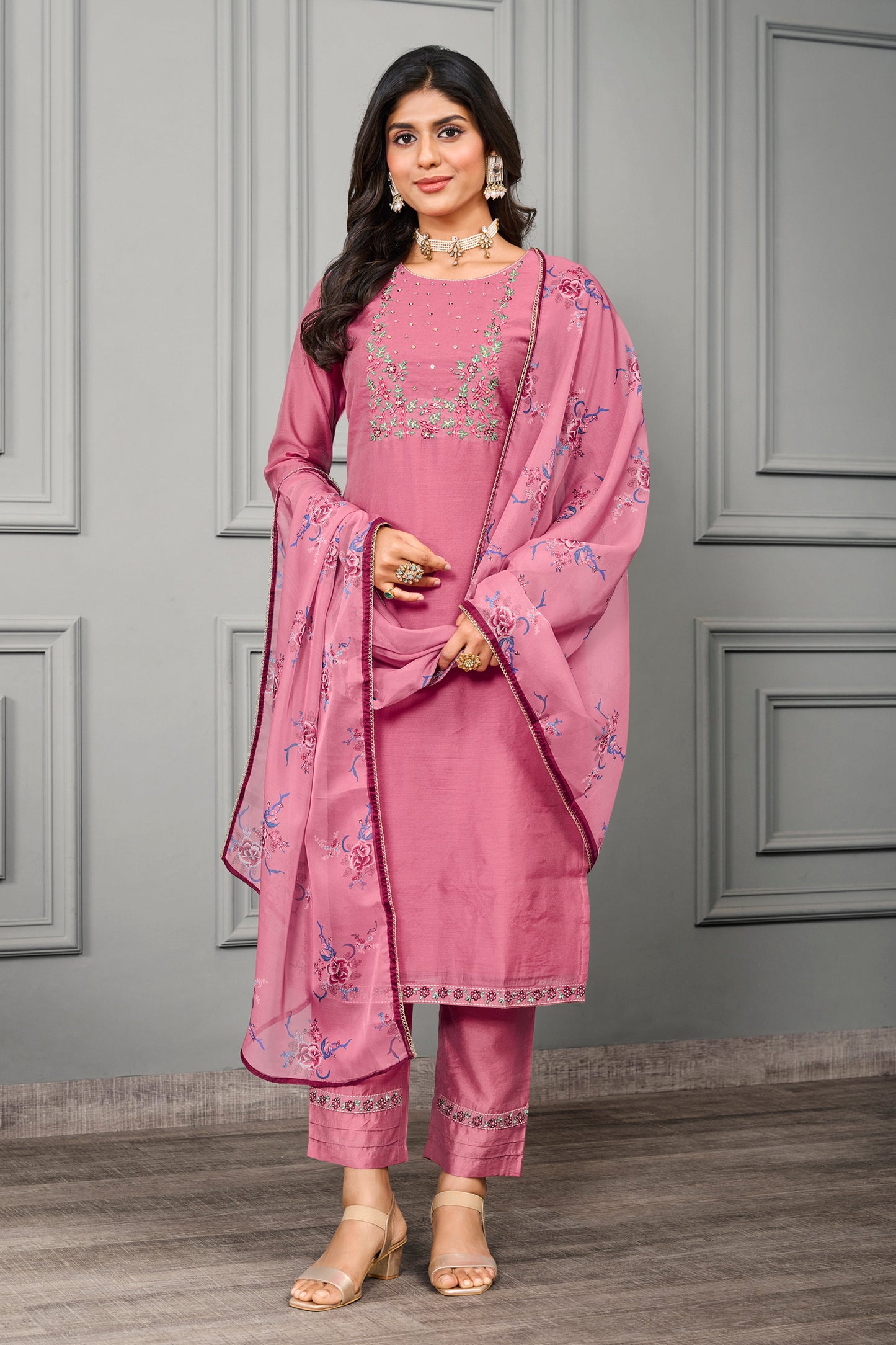 Pink Party Wear Salwar Suit