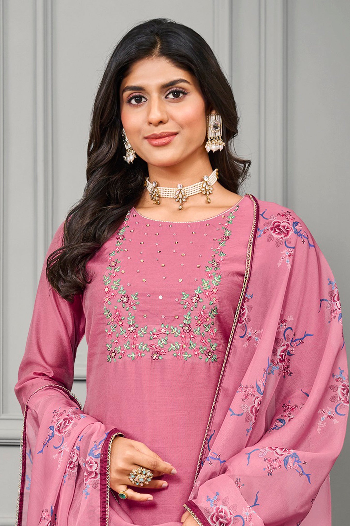 Pink Party Wear Salwar Suit