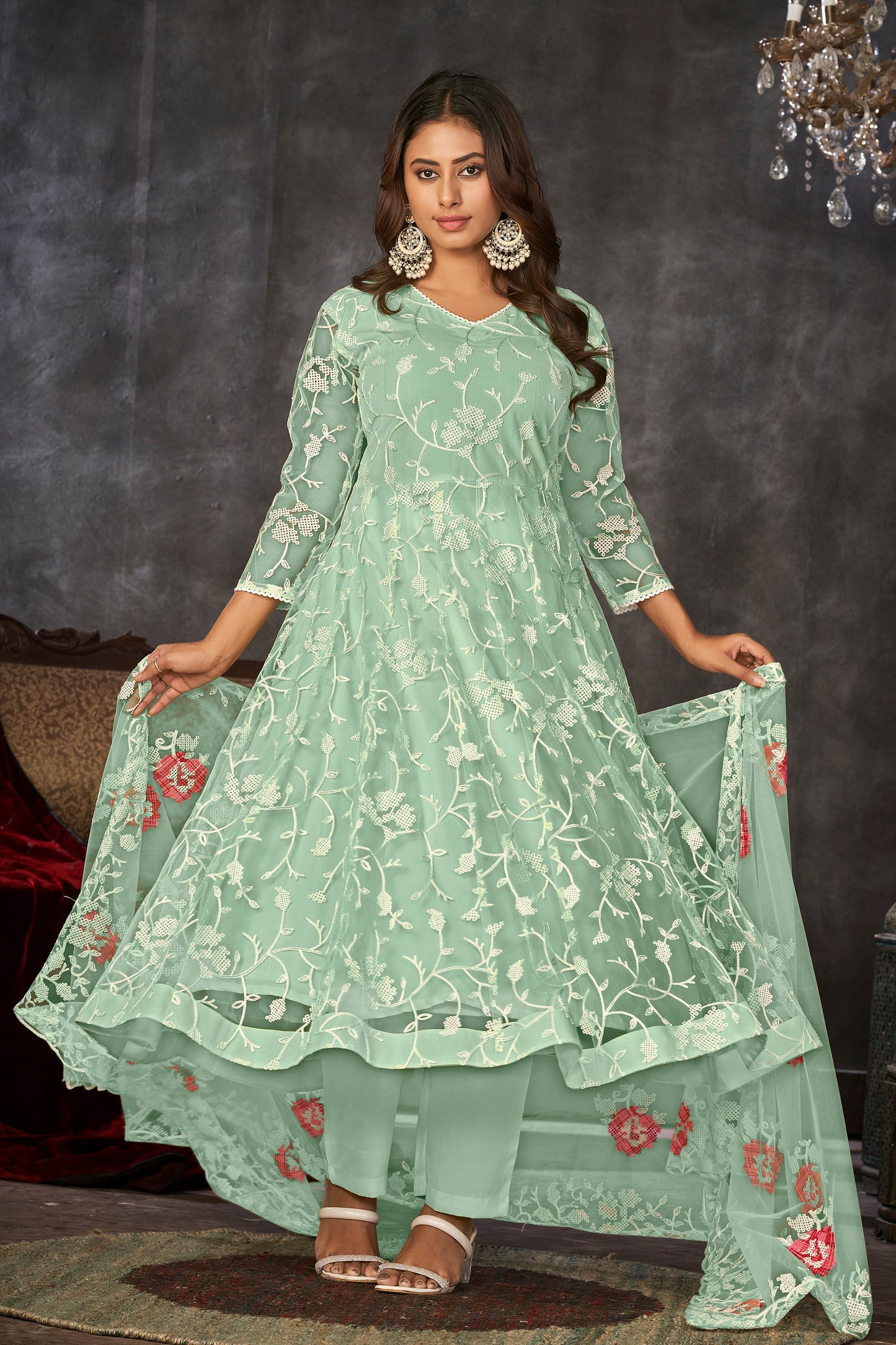 Pista Designer Anarkali Suits