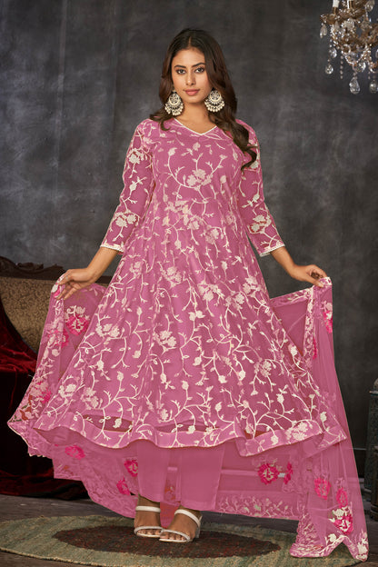 Pink Designer Anarkali Suits