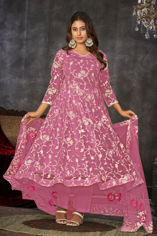 Pink Designer Anarkali Suits