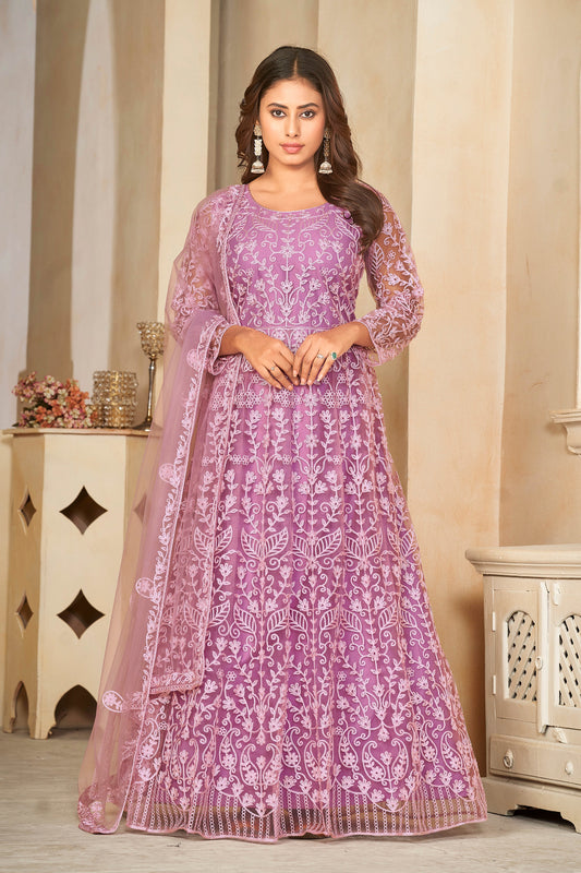 Purple Designer Anarkali Suits