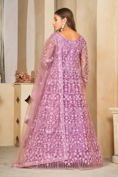 Purple Designer Anarkali Suits