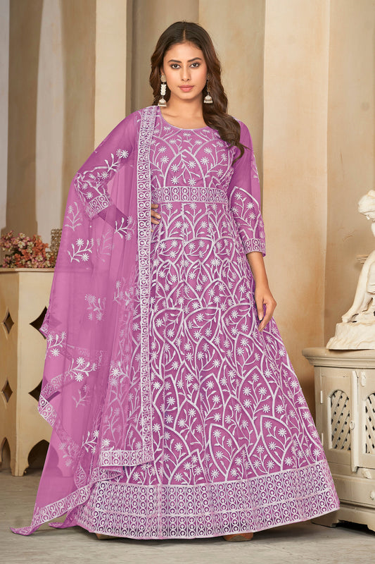 Light Purple Designer Anarkali Suits