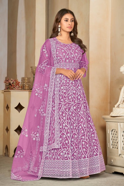 Light Purple Designer Anarkali Suits