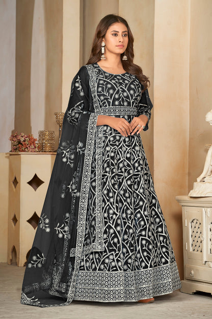 Black Designer Anarkali Suits