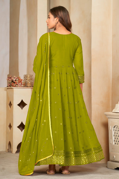 Mahendi Georgette Designer Wedding Salwar Suit