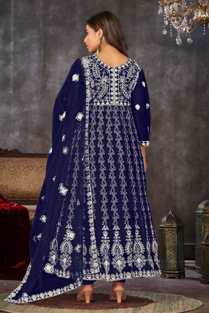 Blue Traditional Anarkali Suits