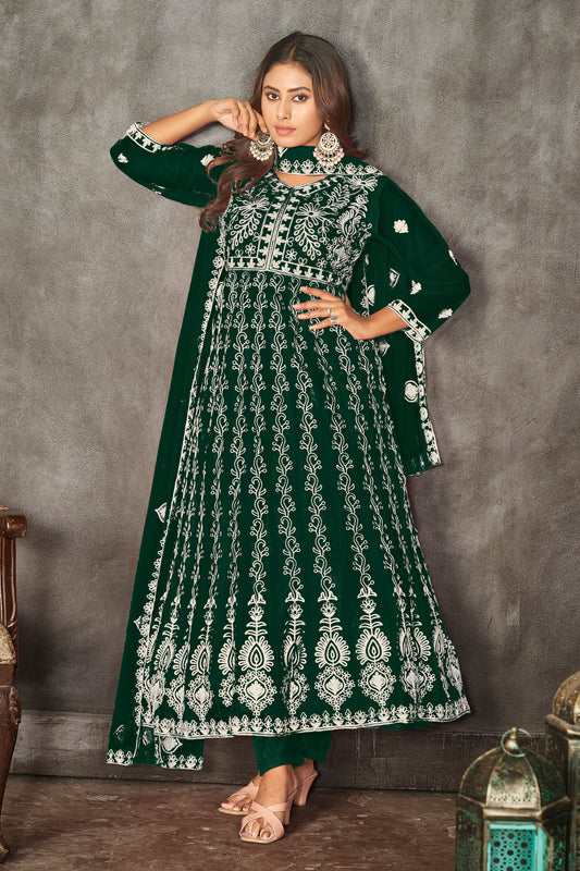 Green Traditional Anarkali Suits
