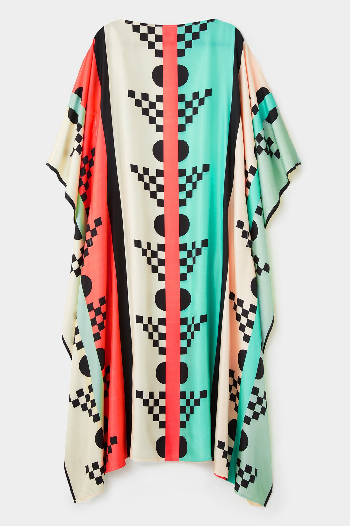 Woman Printed Soft Satin Silk Kaftan